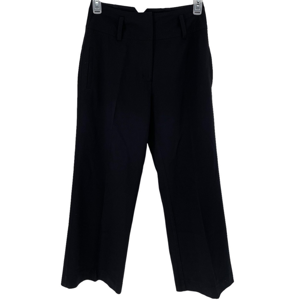 Cabi High Rise Wide Leg Drama Pants size 6 black career wear trousers